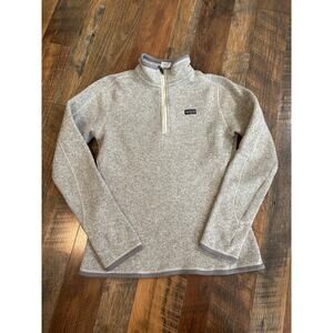 Patagonia Better Sweater 1/4 Zip Quarter Fleece Jacket Natural Grey Sz M